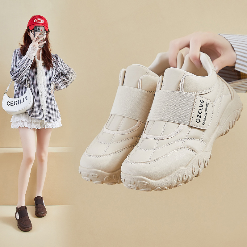 ins韩版新款老爹鞋女2025秋季学生运动跑步休闲节拍厚底增高K18-1