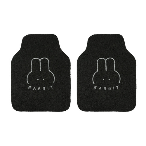 Full set of car floor mat wire rings, cute cartoon rabbit, multi-functional, anti-slip, anti-dirty, easy to clean, universal car floor mats