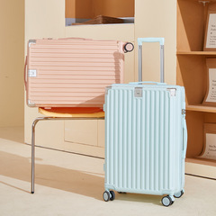 多功能新款學生拉杆箱高顏值密碼旅行箱萬向輪拉鏈皮箱