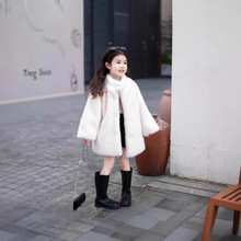 2025冬新款女童加厚外套宝宝洋气水貂绒棉衣小女孩韩版公主过年服