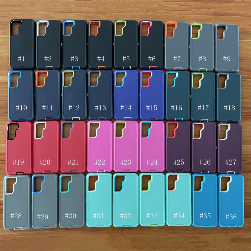 Factory direct sales for S22/S22 +/S22Ultra three-proof mobile phone case Defender anti-fall protective cover