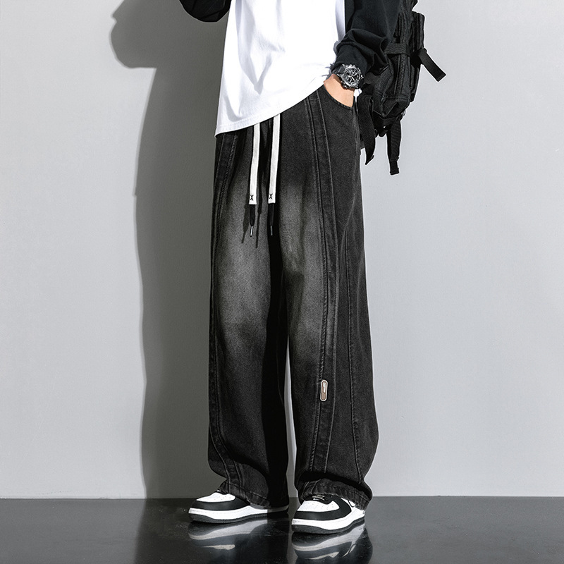 Trendy Brand Straight Loose Casual High Street plus size Wide-leg Pants Trousers