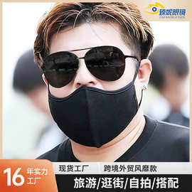 太阳镜男士大号大脸墨镜潮圆脸偏光胖子超大开车司机特大框蛤蟆镜