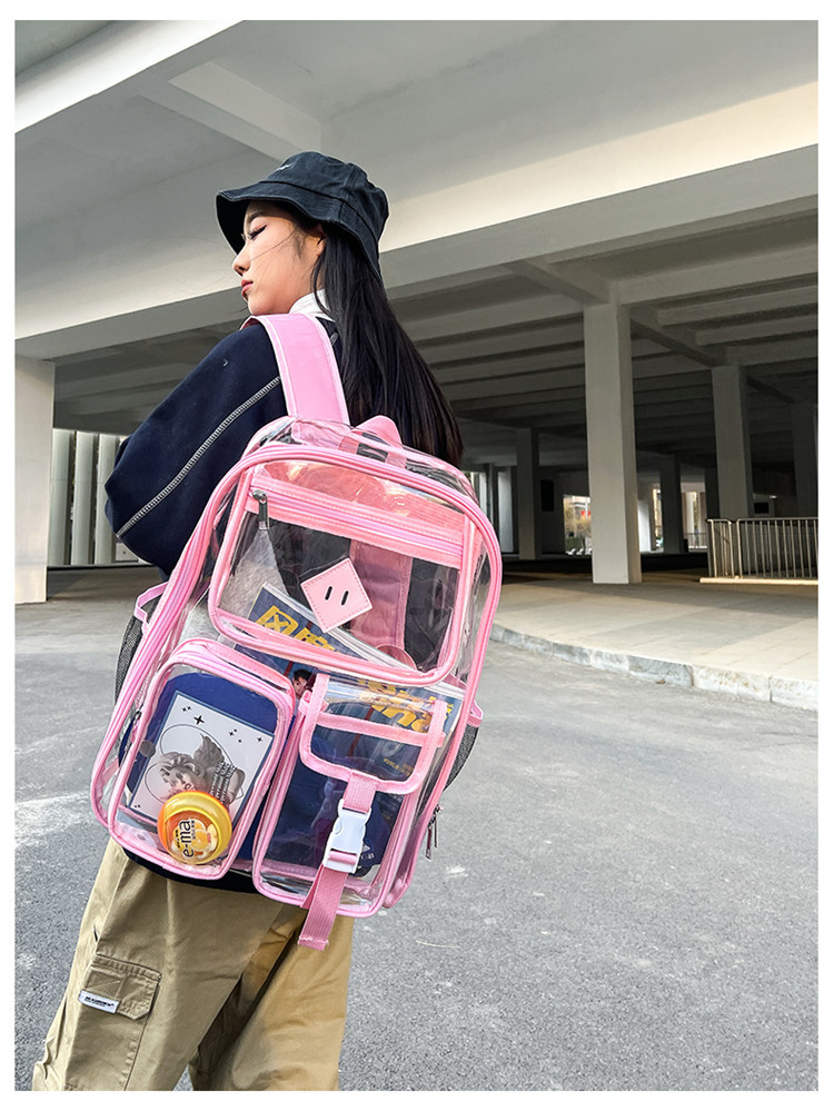 Waterproof Solid Color Casual School Daily School Backpack display picture 4