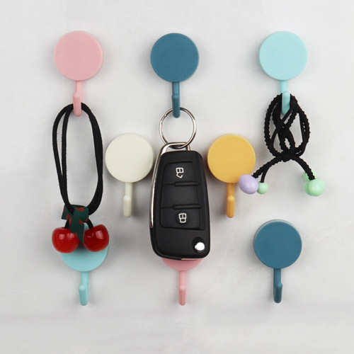 Hook strong adhesive wall mount kitchen hole-free invisible weight-bearing back of the door hanger key holder for dormitory clothes