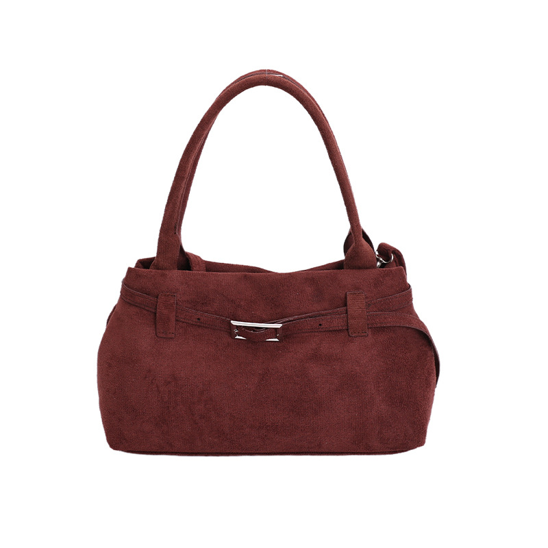 Grenzüberschreitende Internet-Prominente: Modische, vielseitige Retro-Wildledertasche im gleichen Stil, ideal als Handtasche oder Schultertasche._voghion.com