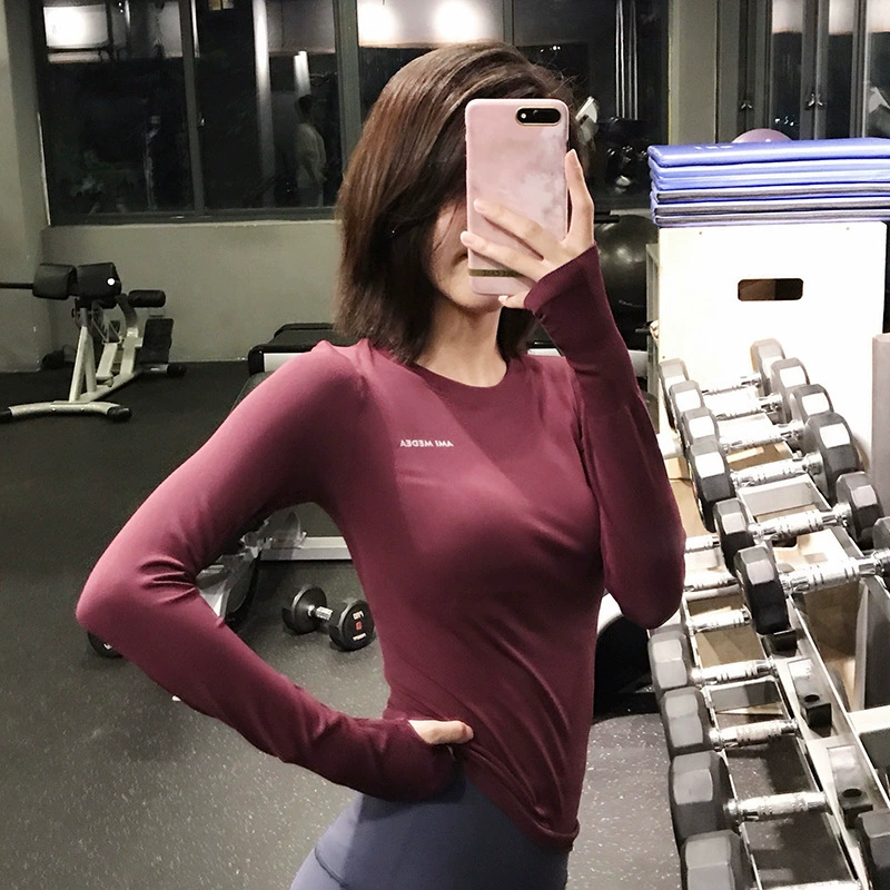 Женский спортивный лонгслив, быстросохнущий, дышащий, облегающий для зала/йоги (S–L)