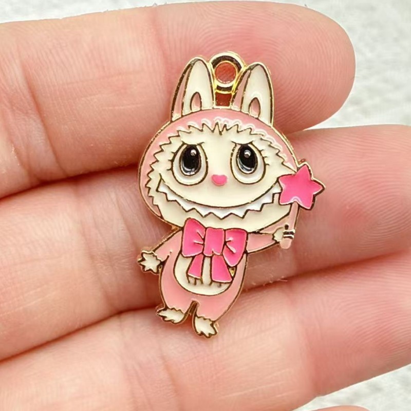 アニメ漫画かわいいラブブペンダント合金ドリップオイル DIY イヤリングキーホルダーネックレス手作りアクセサリー作り|undefined