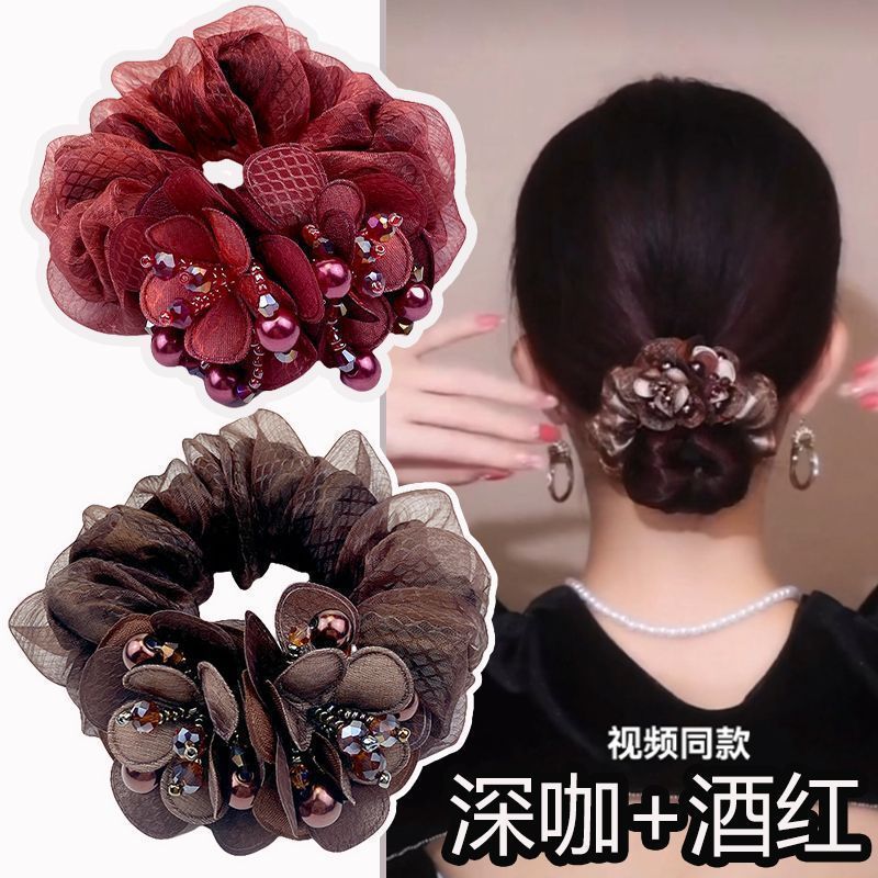 추천 머리꽃 2#2개입 [버건디+다크커피]