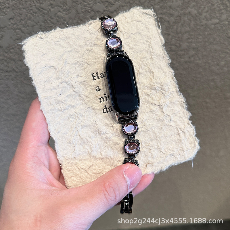 Xiaomi 8/9Pro クリスタルダイヤモンド時計ストラップかわいいキティ猫 NFC Redmi Watch5 小さなフレグランスブレスレットに適しています|undefined