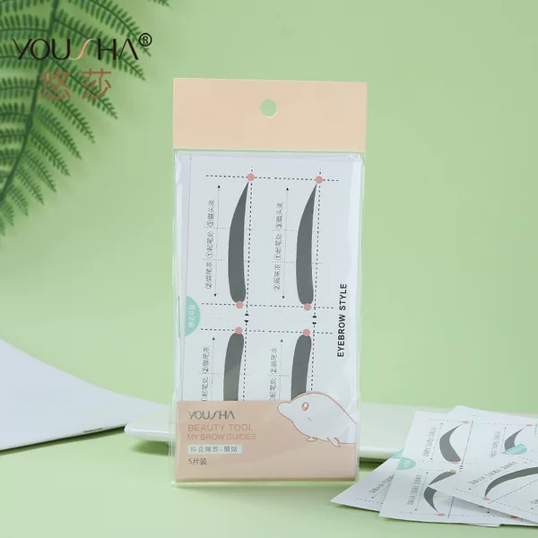 Yousha 5-piece thrush paste auxiliary thrush artifact novice lazy eyebrow card wholesale YD007
