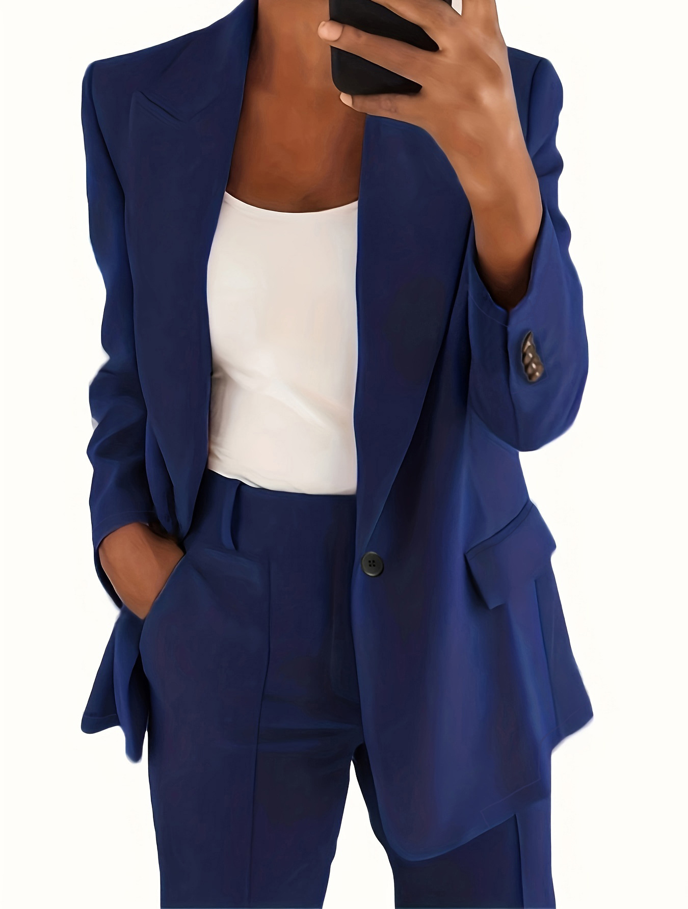 2024 Cross-Border Spring & Fall New European and American Fashion Lapel Slim Cardigan Elegant Suit Jacket Pants Suit for Women 2024 Cross-Border Spring & Fall New European and American Fashion Lapel Slim Cardigan Elegant Suit Jacket Pants Suit for Women