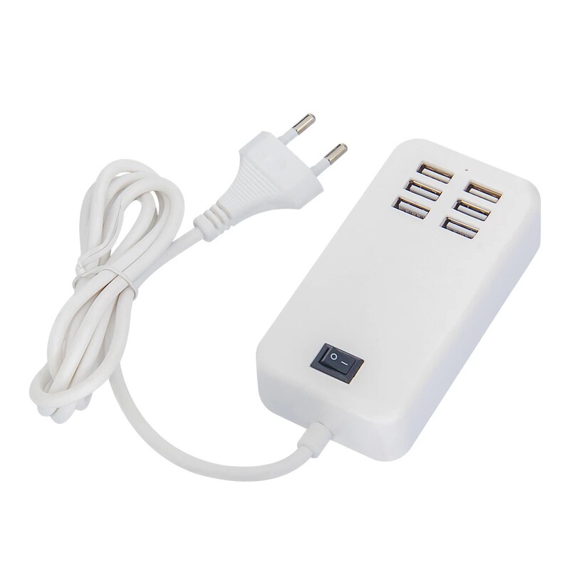 30W 6 USB plug charging suitable for iPhone Android mobile phone digital charger charging socket 30W 6 USB plug charging suitable for iPhone Android mobile phone digital charger charging socket