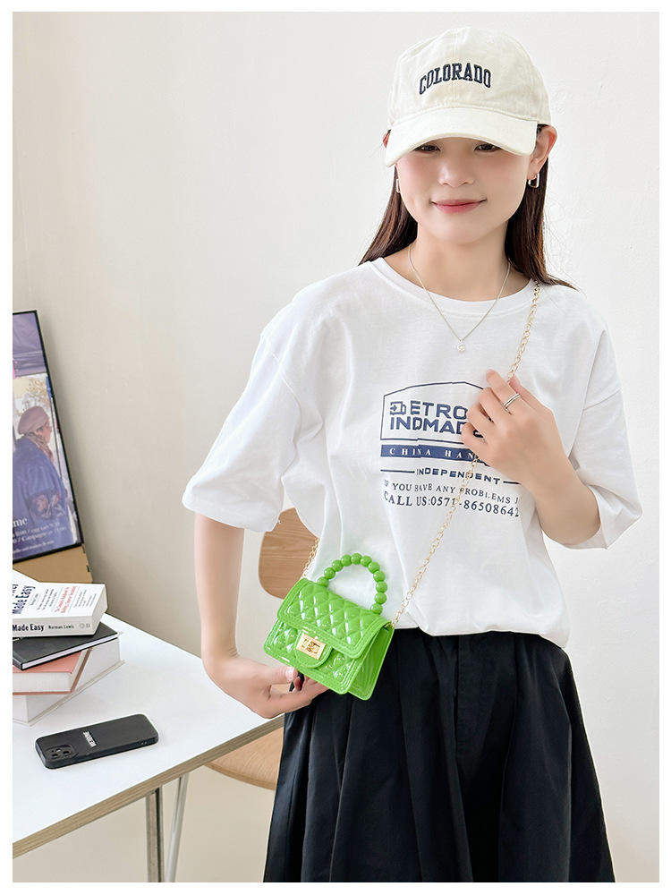 157g Weight Polyester Lining Material Flip Cover Closure Type Single Shoulder Strap Strap Type Jelly Bag Bags Type Casual, Holiday Occasion PVC Material Solid Color Pattern All Seasons Season Women's Gender Basic, Classic Style Style Square Shape Small Size Women's Small PVC Solid Color Basic Classic Style Square Flip Cover Jelly Bag 7