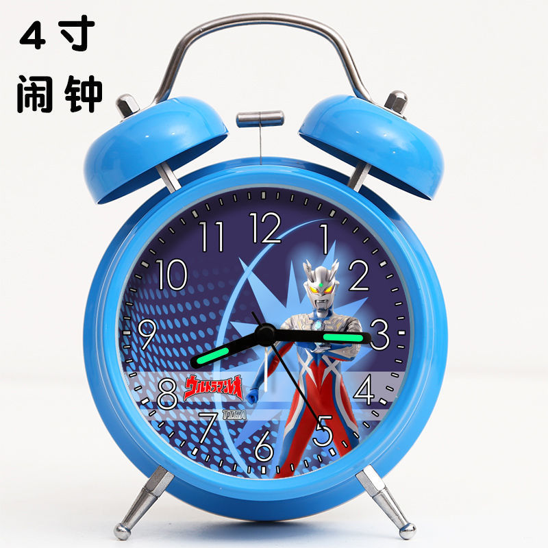 Despertador Arteito de despertar para estudiantes Niños Niños Nuevo Potente Despertar Luminoso Silencioso Ultraman Bell Home