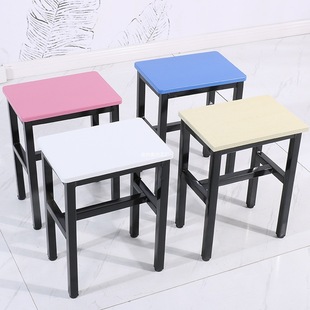 Workshop Stool Factory Assembly Line Operation Stool Work Stool Steel Wood Small Square Stool Fast Food Iron Stool Training Jin Jinbiao