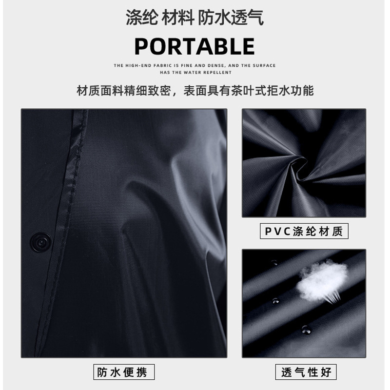 跨境款成人加厚連體雨衣雨披戶外長款大風衣防暴雨滌綸布雨衣批發