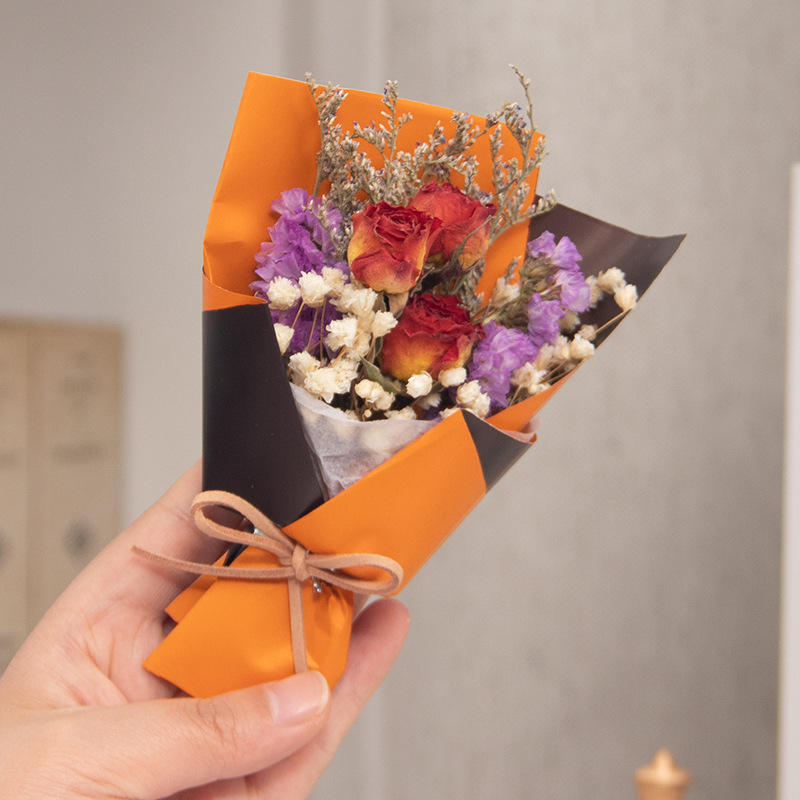 Mini flores eternas rosas con estrellas terminadas, pequeños ramos de flores, Día de San Valentín, Día del Maestro, Regalos para maestros y amigos.