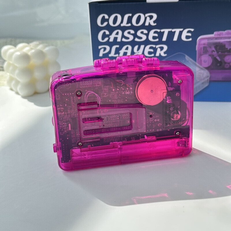 国境を越えた売れ筋のレトロな透明テープ プレーヤー、ポータブル レコーダー、ウォークマン、ヘッドフォン、テープ再生、ステレオ オーディオ|undefined