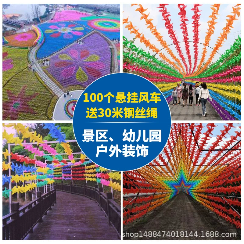 Plastic windmill toy, travel decorations for kindergarten, custom-made, wholesale