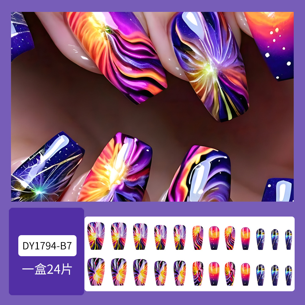 Puntas de uñas postizas de estilo europeo y americano, piezas de uñas desmontables de longitud media, uñas usables, puntas de uñas puras y elegantes.