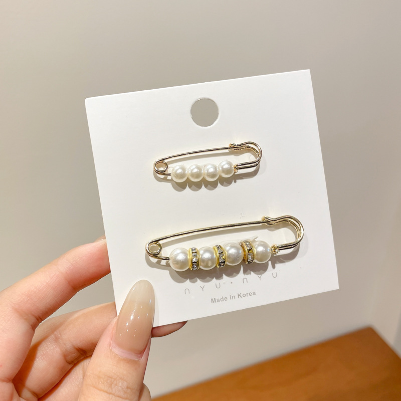 Falda con hebilla de cintura de perlas, circunferencia de cintura grande, cambio de artefacto, hebilla anti-luz, ropa, broche de diseño fijo