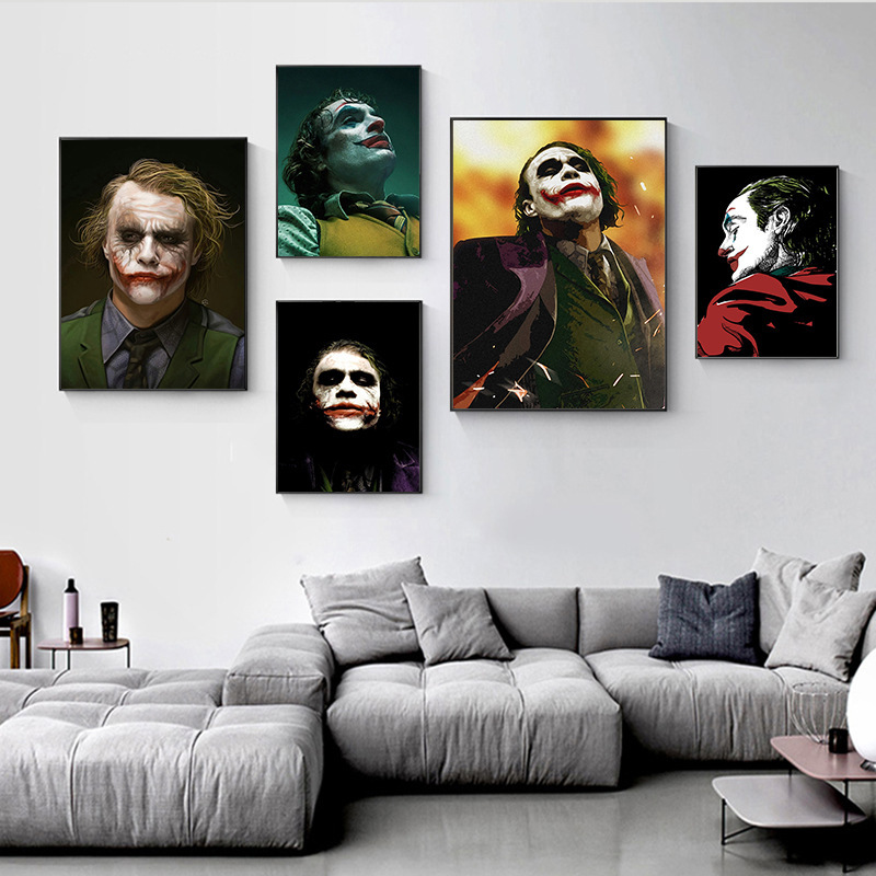 Foreign trade European and American classic movie clown character poster decorative painting living room bedroom photo wall painting core canvas painting Foreign trade European and American classic movie clown character poster decorative painting living room bedroom photo wall painting core canvas painting