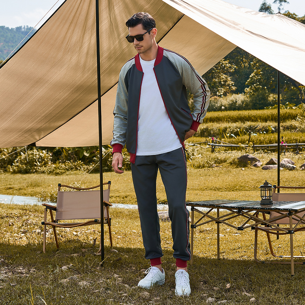 Roupas masculinas outono e inverno novos ternos esportivos moda jovem retro cor combinando ternos masculinos vendas diretas da fábrica_voghion.com