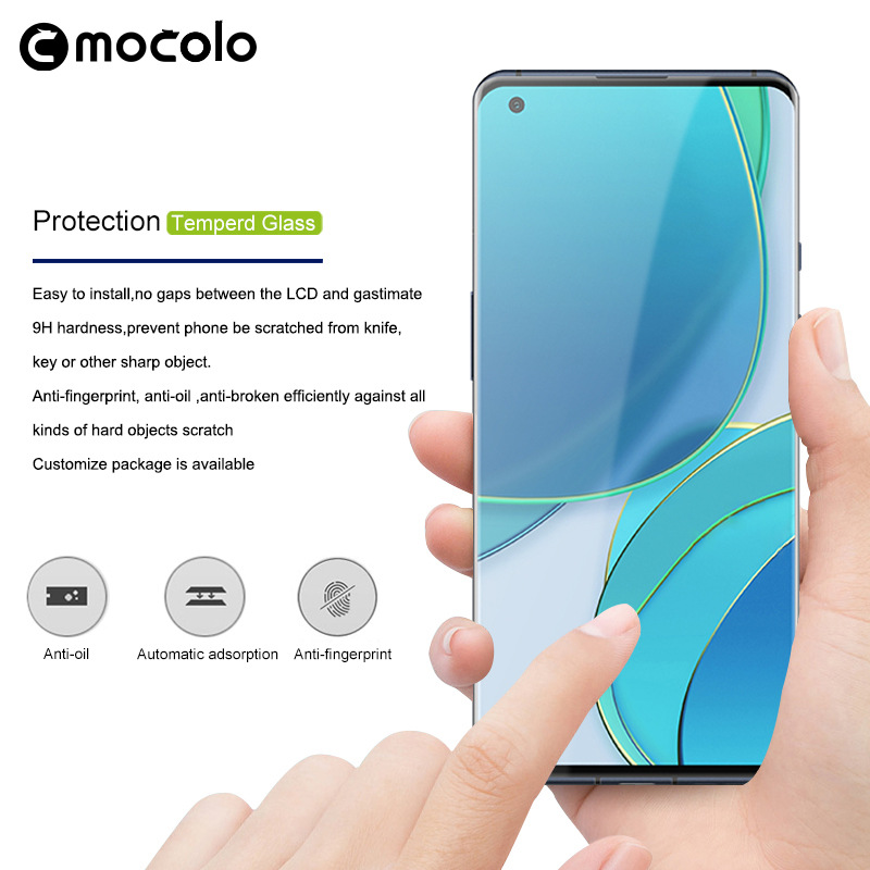oneplus9 pro曲面钢化膜一加 9 pro手机保护膜3D全胶玻璃膜曲面屏|ms