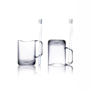 Simple Gargle Cup Transparent Plastic Toothbrush Cup Household Couple Gargle Cup Student Tooth Cup Toothbrush Cup
