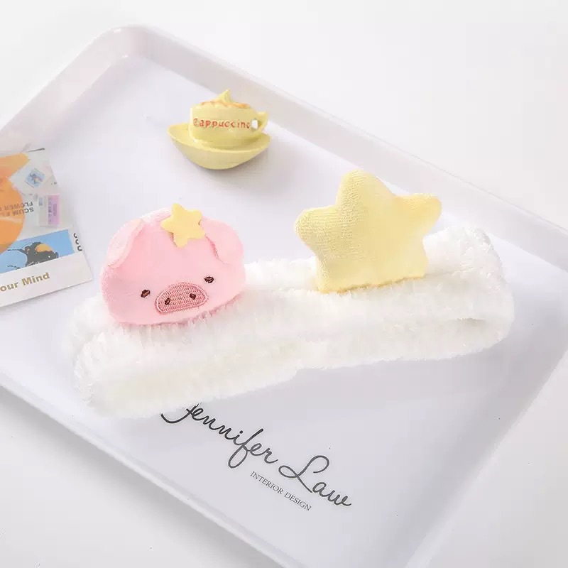 Caricatura verde rana correa de cabello mujer nuevo lindo gran ojo correa de cabello lavar la cara correa de cabello máscara de Navidad tocado