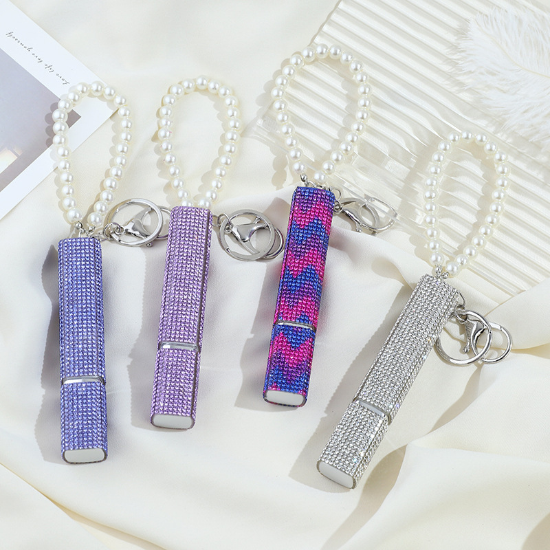 Amazon Diamond 10ML Creative Hot Selling Girl's Perfume Bottling Keychain Portable Belt
