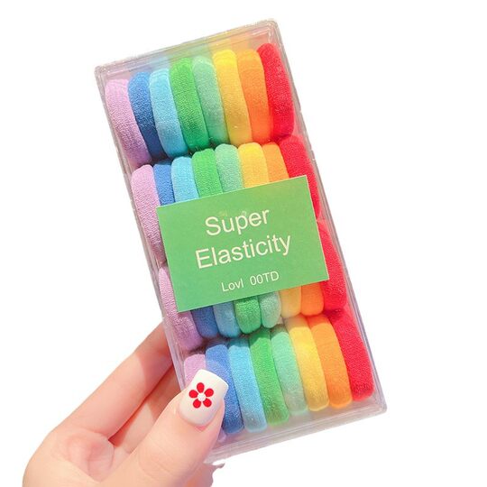 Children's colorful rubber band headdress girl's hair tie hair rope girl's high elastic hair accessories baby hair ring