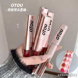 【官方正品】双头唇釉哑光水光自然裸色不易沾杯春夏显白持久不脱