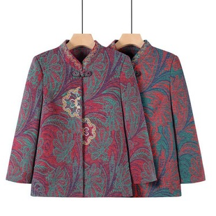 Grandma wear autumn and winter coat for middle-aged and elderly mothers suit 60-70-80 years old old old lady spring and autumn clothes for women