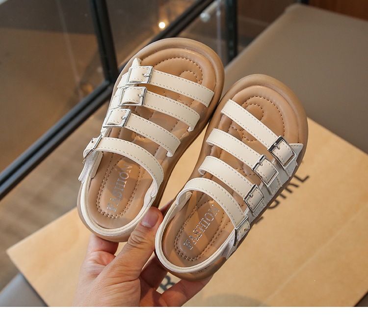Mädchen Gladiator Sandalen Mit Knöchelriemen Für Den Sommer_voghion.com