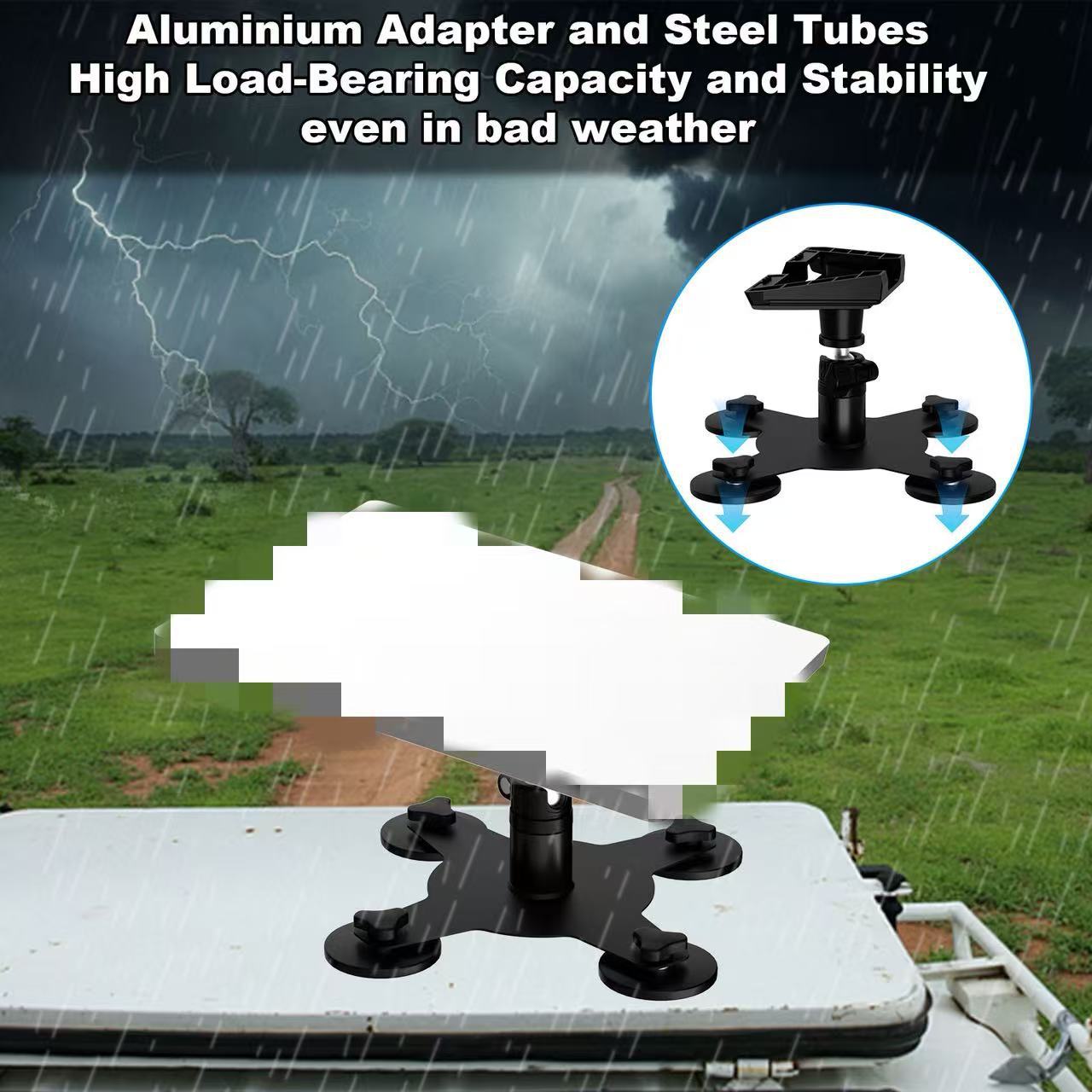Cross-Border Car Roof Mount with Suction Cup/Magnetic Attachment Suitable for Mini Receiver Brackets, Universal Mount for Cars and Boats