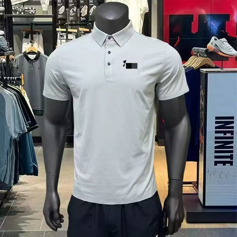 クロスボーダー UA アンマ サマーアイスシルク POLO メンズ 速乾 ハーフカジュアル クール 無地 シンプル 半袖 Tシャツ|undefined
