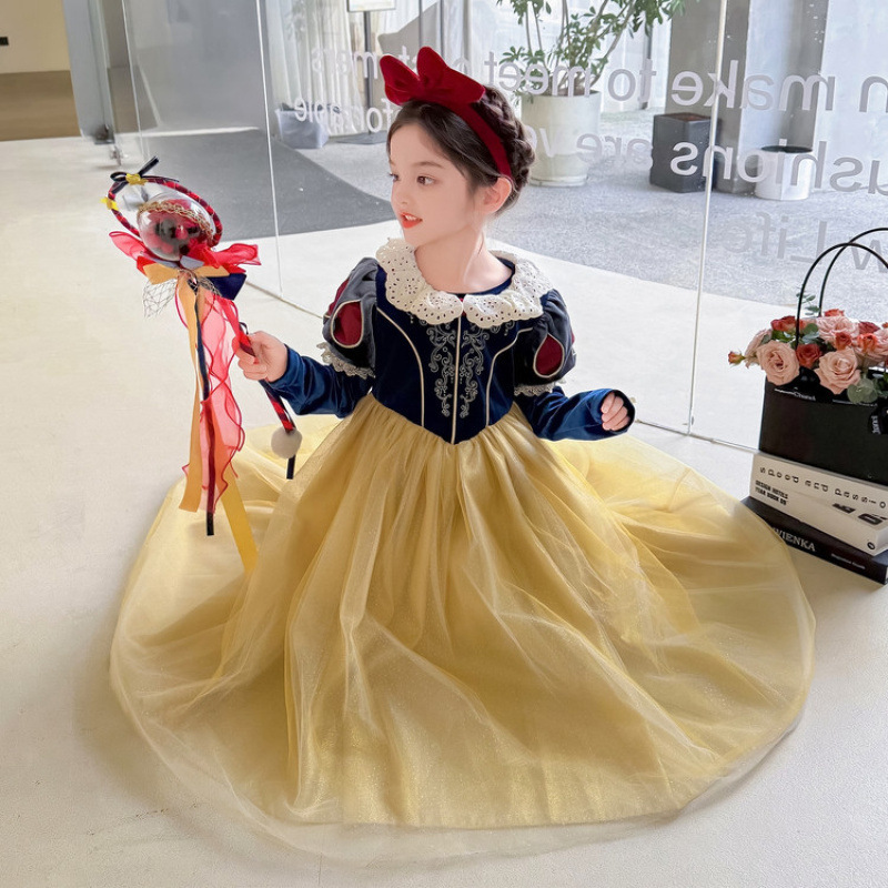 女童白雪公主洛丽塔秋冬连衣裙新款儿童洋气公主裙礼服蓬蓬纱裙|undefined
