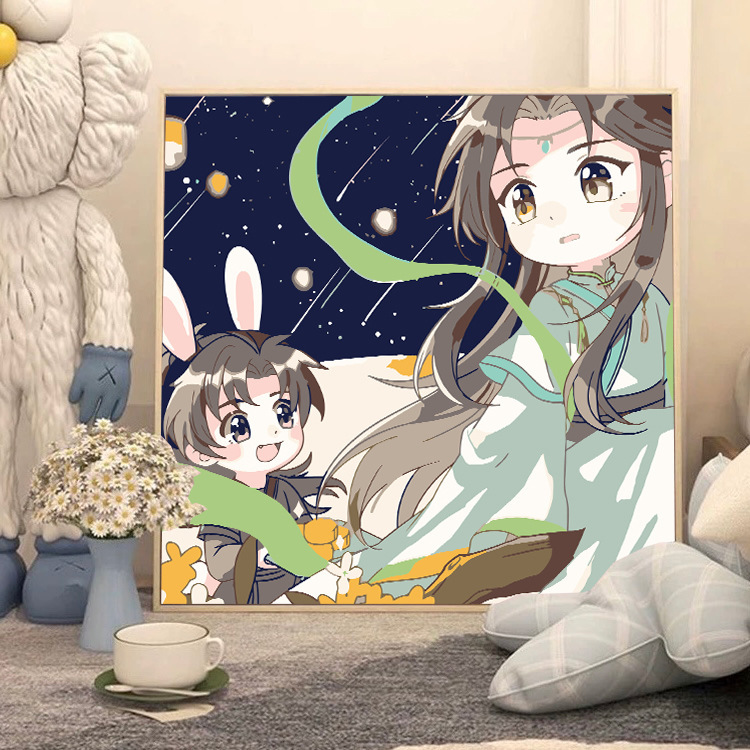 Moaodiantianguan デジタル油絵 diy 手作りデジタル着色漫画アニメーション減圧装飾画メーカー卸売|undefined