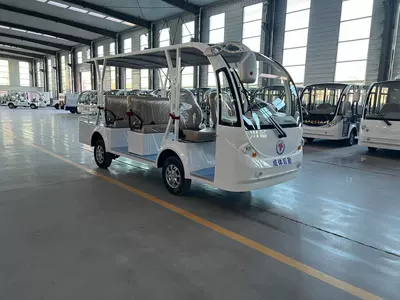 8-23 Seat Electric Sightseeing Car Four-Wheel Scenic Spot Tourism Real Estate Viewing Factory Fuel Convertible Electric Sightseeing Car (Elektrikli qolf avtomobilləri) - 11-seats-semi-enclosed