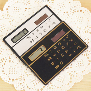New Creative Ultra-Thin Calculator Card-Type Mini Computer for the Elderly Portable Solar Student Financial Office