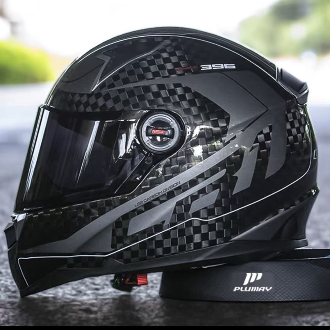 LS2 Motorcycle Helmet Super Clear Carbon Fiber Full Helmet FF396