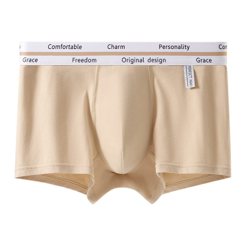 Ropa interior para hombres, entrepierna antibacteriana de algodón, cintura media, ropa interior para niños, bóxer para adolescentes, pantalones de cuatro esquinas de algodón para hombres