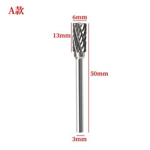 Carbide Rotary File Metal Grinding Head Tool Tungsten Steel Reaming Milling Cutter 3*6mm Double Groove Set Tool Wood Carving