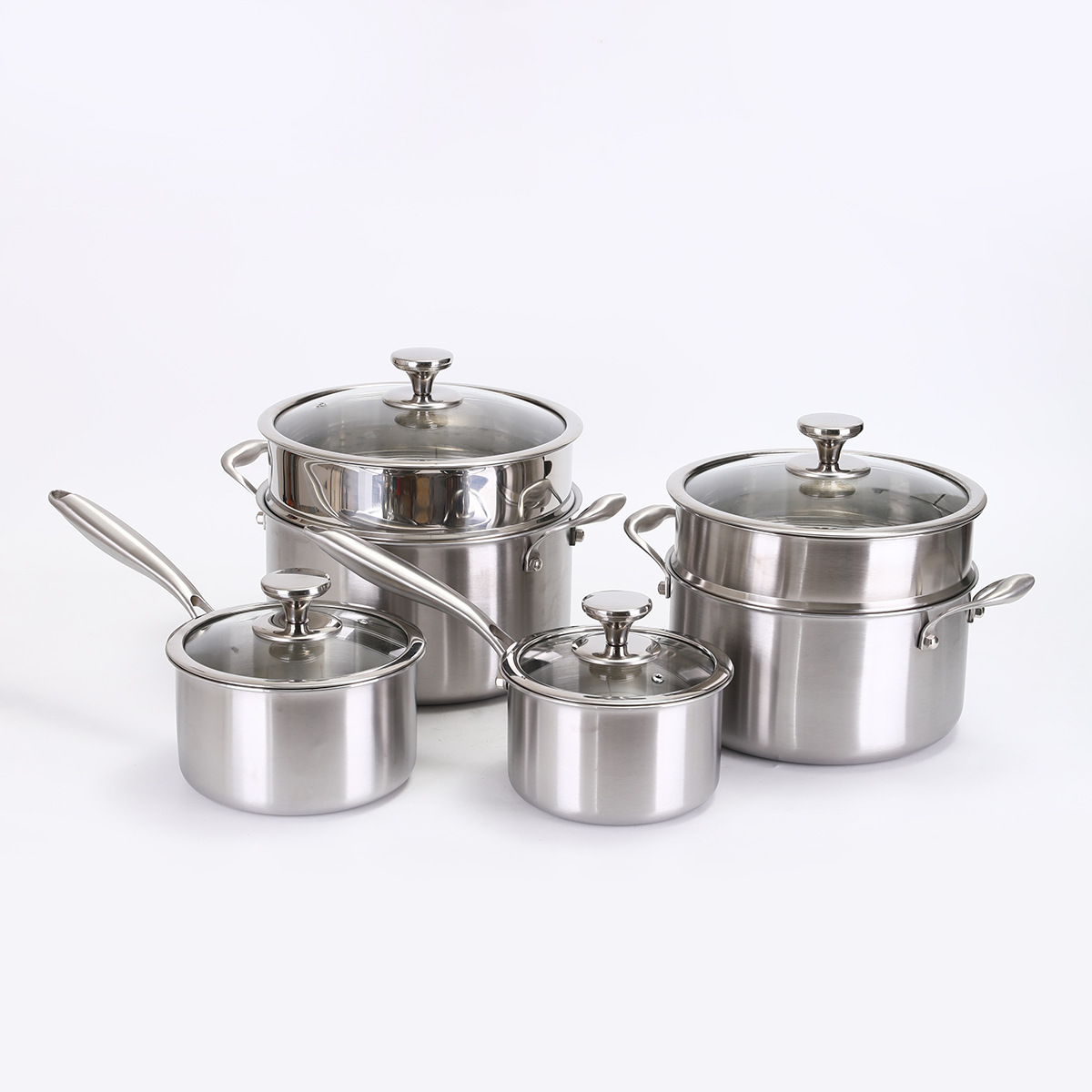 Factory Straight Hair Thickened Stainless Steel Soup Pot Outdoor Cooking Soup Cooking Non-stick Pot Household Kitchen Cooking Pot