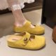 Mori Style Half Slippers Outer Wear 2025 New Style Inner Height Increasing Spring and Summer Retro Sandals Baotou Slippers Fairy Style Birken Slippers