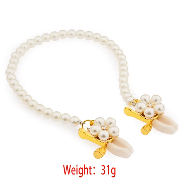 5 White Pearl Flower Cover Conventional 2+ White Pearl Chain
