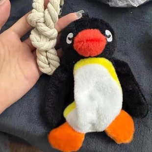 Funny Pingu Family Plush Penguin Cute Stuffed Doll with Rope Plush Doll Friend Bestie Gift Keychain