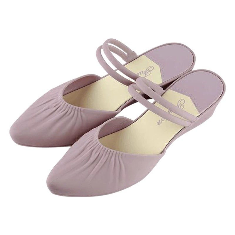 Модные новые сандалии, женские нескользящие тапочки на танкетке с мелким ртом и мягкой подошвой, повседневные универсальные желейные туфли в Корейском стиле